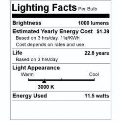 Keystone LED Light Bulb (12395) -Home Lighting Store 12395 Lighting Facts Labelmd