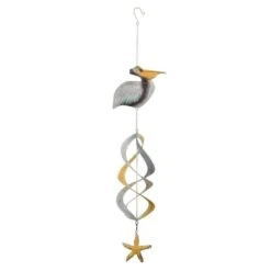 40" - Pelican - Gray - Hanging Wind Spinner