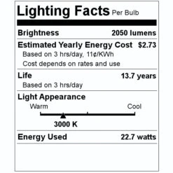 Feit Electric LED Light Bulb (15298) 7 Feit Electric LED Light Bulb (15298) -Home Lighting Store 15298 Lighting Facts Labelmd