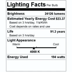 Halco LED Area Light (20207) -Home Lighting Store 20207 Lighting Facts Labelmd