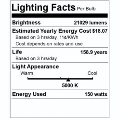 Venture LED Gas Station Canopy (20297) -Home Lighting Store 20297 Lighting Facts Labelmd