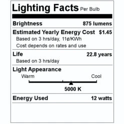 TCP LED Reflector Flood Retrofit (25683) -Home Lighting Store 25683 Lighting Facts Labelmd