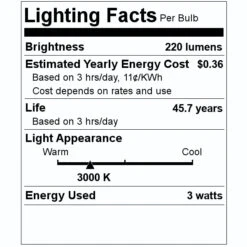 Norman LED Light Bulb (317120) -Home Lighting Store 317120 Lighting Facts Labelmd