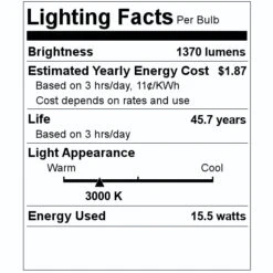Green Creative LED Light Bulb (34921) -Home Lighting Store 34921 Lighting Facts Labelmd