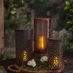 Gerson Flameless LED Light / Lantern With Timer (43863) -Home Lighting Store 43863amd