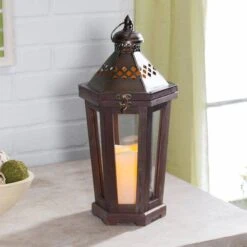 Gerson LED Flameless Candle/Lantern With Timer (44127) -Home Lighting Store 44127addmd