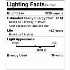 Sunlite LED Wallpack (49164) -Home Lighting Store 49164 Lighting Facts Labelmd