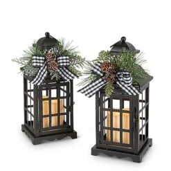 Gerson Lighted Holiday Lanterns (Set Of 2) (58625)