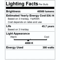 Sylvania LED High Bay (61992) -Home Lighting Store 61992 Lighting Facts Labelmd