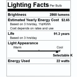 Sylvania LED Wrap Fixture (62176) 7 Sylvania LED Wrap Fixture (62176) -Home Lighting Store 62176 Lighting Facts Labelmd