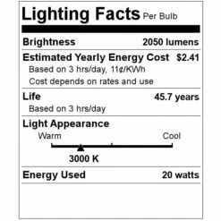 Nuvo LED Fixture (67171) -Home Lighting Store 67171 Lighting Facts Labelmd