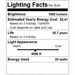 Nuvo LED Fixture (68055) -Home Lighting Store 68055 Lighting Facts Labelmd