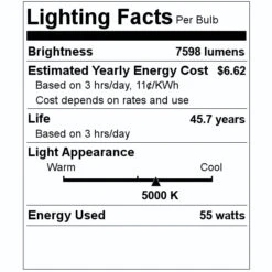 Nuvo LED Wall Pack With Emergency Battery Backup (68070) -Home Lighting Store 68070 Lighting Facts Labelmd
