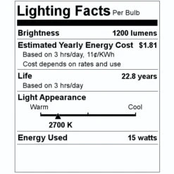 Bulbrite LED Reflector Narrow Flood Light Bulb (772740) -Home Lighting Store 772740 Lighting Facts Labelmd