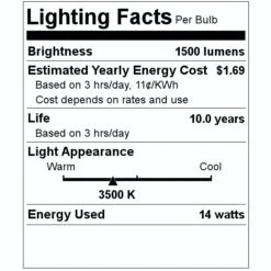 Sylvania LED Light Bulb (4 Pack) (78102) 7 Sylvania LED Light Bulb (4 Pack) (78102) -Home Lighting Store 78102 Lighting Facts Labelmd