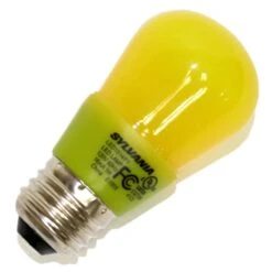 1 Watt 120 Volt S14 Medium Screw (E26) Base Yellow LED Sylvania Light Bulb