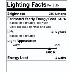 Sunlite LED Light Bulb (80347) 7 Sunlite LED Light Bulb (80347) -Home Lighting Store 80347 Lighting Facts Labelmd