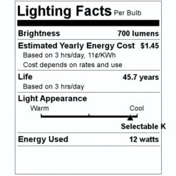 Sunlite LED Downlight (87800) -Home Lighting Store 87800 Lighting Facts Labelmd