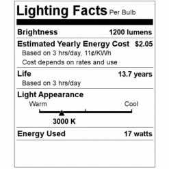 Sunlite LED Light Fixture (88677) -Home Lighting Store 88677 Lighting Facts Labelmd