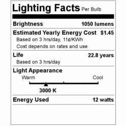 GE LED Light Bulb (92972) 7 GE LED Light Bulb (92972) -Home Lighting Store 92972 Lighting Facts Labelmd